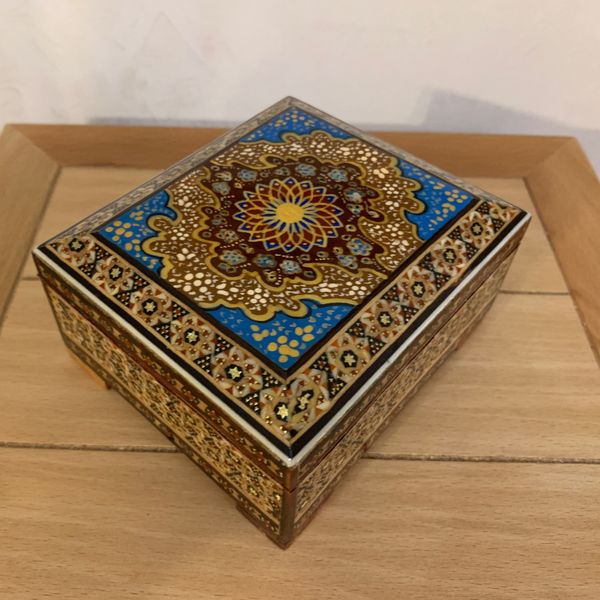 جعبه جواهرات خاتم طرح تذهیب