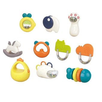 ست جغجغه و دندانگیر مدل چمدانی بسته 10 عددی ویواکیدز VIVAKIDS