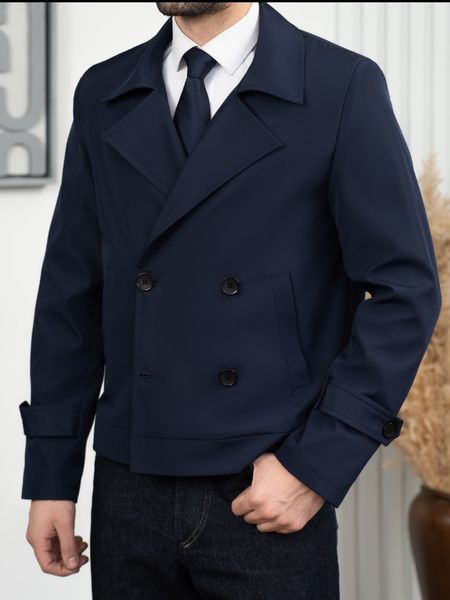 بارانی کراپ سرمه ای r119