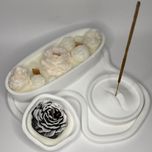 ست آرامش سنگی – شمع و جاعودی دست‌ساز