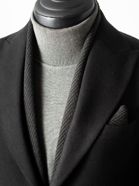 شالگردن و پوشت جناقی ذغالی s239