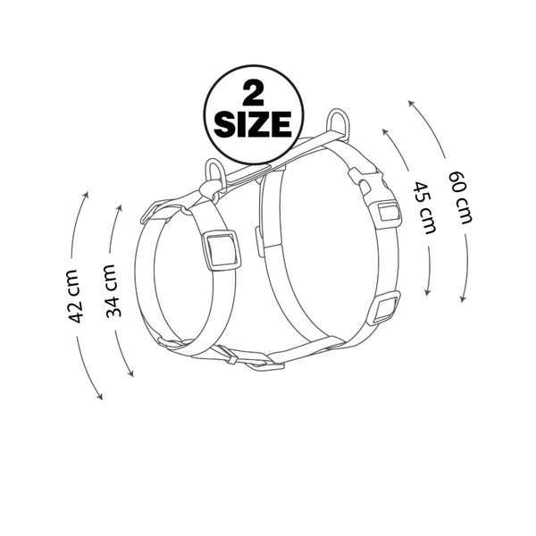 قلاده ی کتفی مدل سیلک H همراه با لید سایز 2 نیناپت / Ninapet harness H model size 2