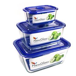 ظرف نگهدارنده NEWGLASS ست 3 پارچه کد 5050