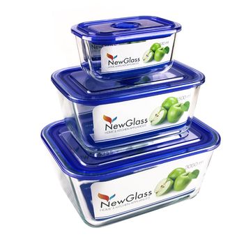 ظرف نگهدارنده NEWGLASS ست 3 پارچه کد 5050