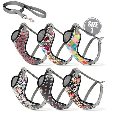 قلاده ی کتفی پد دار VIP همراه با لید سایز یک نیناپت / Ninapet VIP vest harness size 1