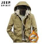 کاپشن مردانه مارک جیپ داخل تمام خز جنس رویه صددرصد کتان