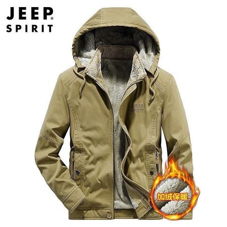 کاپشن مردانه مارک جیپ داخل تمام خز جنس رویه صددرصد کتان