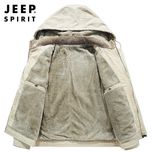 کاپشن مردانه مارک جیپ داخل تمام خز جنس رویه صددرصد کتان