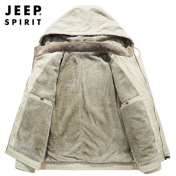 کاپشن مردانه مارک جیپ داخل تمام خز جنس رویه صددرصد کتان