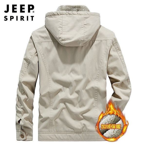 کاپشن مردانه مارک جیپ داخل تمام خز جنس رویه صددرصد کتان