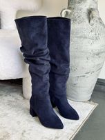 بوت بلند چروک پاشنه دار