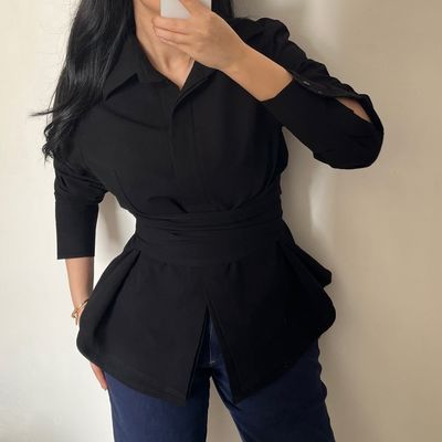 شومیز ویرا رنگ مشکی