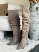 بوت بلند چروک پاشنه دار