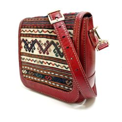 کیف زنانه چرم و گلیم مدل ترلان