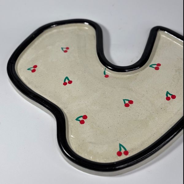 سینی دفرمه گیلاس – دستساز با طرح خاص