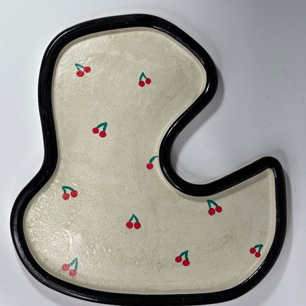 سینی دفرمه گیلاس – دستساز با طرح خاص