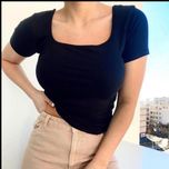 تیشرت زنانه و دخترانه مدل یقه خشتی