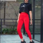 ست راحتی کراپ شلوار مشکی قرمز