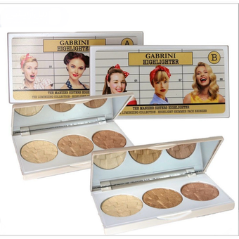 پالت هایلایتر سه رنگ گابرینی  |  Gabrini 3 in 1 Highlighter Palette