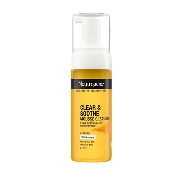 فوم شستشوی صورت عصاره زردچوبه Soothing Clear نوتروژینا 150 میل