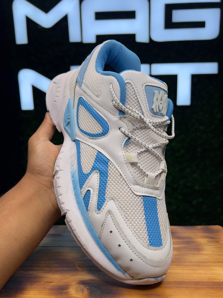 کتونی AMIRI سفید آبی کمرنگ