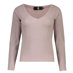 بلوز آستین بلند زنانه پپا مدل Vneck رنگ فیلی