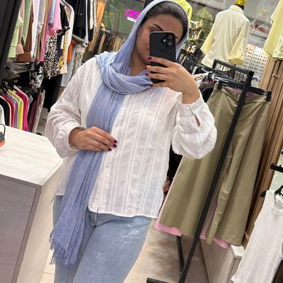 شومیز سفید نخی