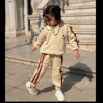 ست هودی شلوار دخترانه مدل میخک