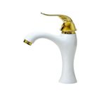 ست شیرآلات 4 تکه مدل سزار سفیدطلایی (5 سال گارانتی + ارسال رایگان)