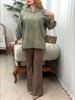 شومیز مانتویی گازوئیلی 3919