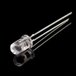 ال ای دی 5mm زرد شیشه ای پایه بلند ( پک 5 عددی )