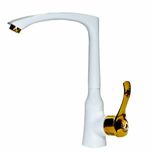 ست شیرآلات 4 تکه مدل کسری سفیدطلایی (5 سال گارانتی + ارسال رایگان)