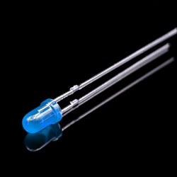 ال ای دی 3mm آبی مات پایه بلند ( پک 5 عددی )