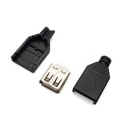 USB-A مادگی لحیمی (Plug) به همراه کاور