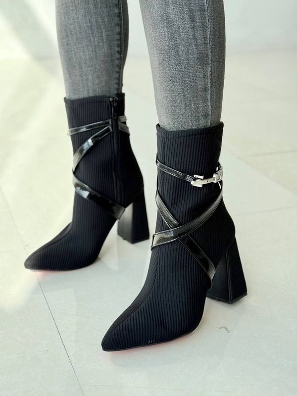 نیم بوت ضربدی پاشنه 9سانت