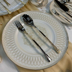 سرویس قاشق چنگال 30 نفره طلایی مدل 288