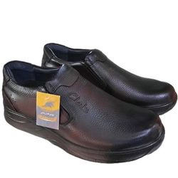 کفش طبی تمام چرم بدون بند رخشی مردانه