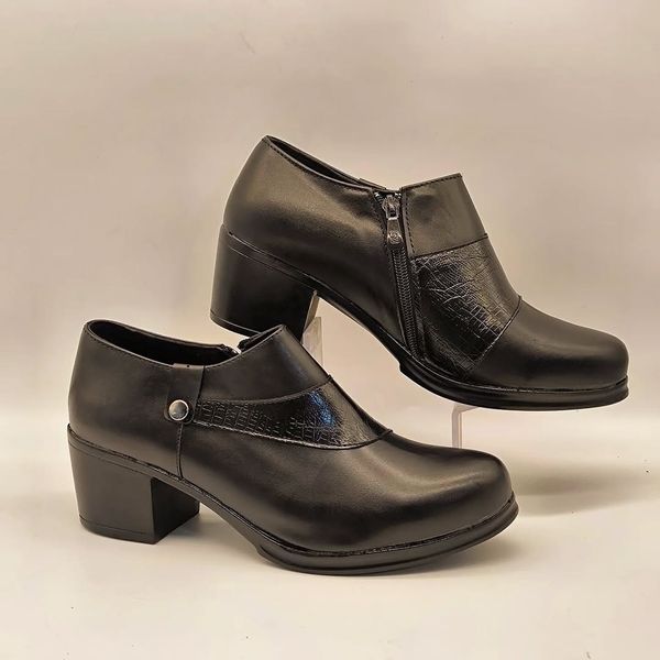 کفش کلاسیک بغل زیپ پوست ماری