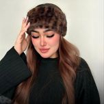 هدبند خز روسی با طرح پلنگی