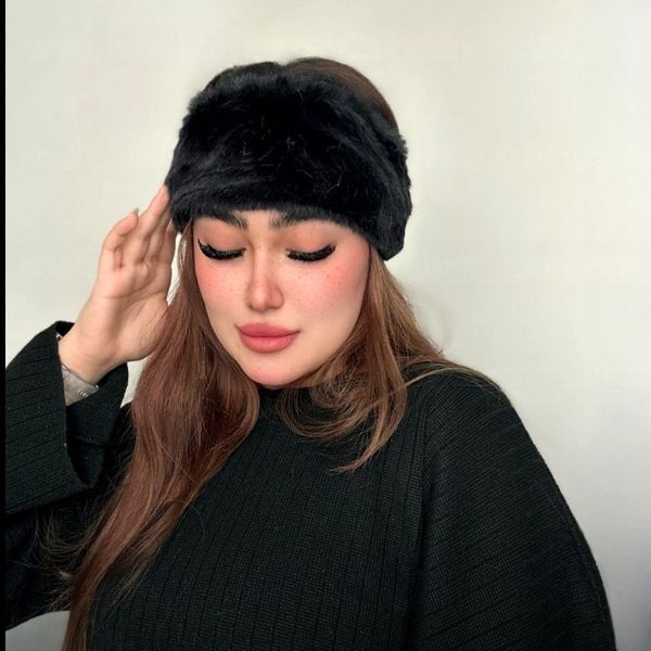 هدبند خز روسی با طرح پلنگی