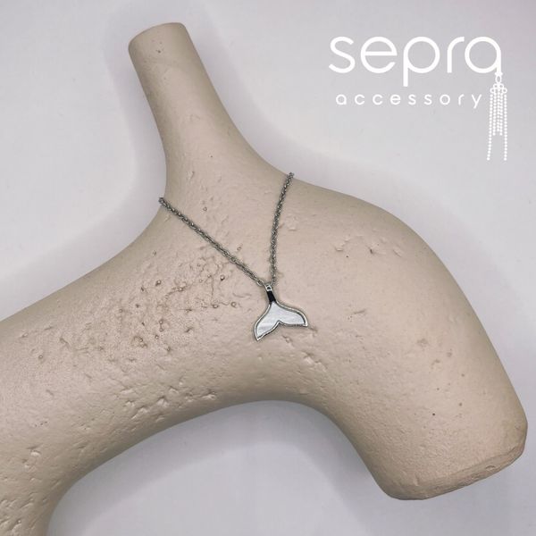 گردنبند زنانه دم وال استیل رنگ ثابت