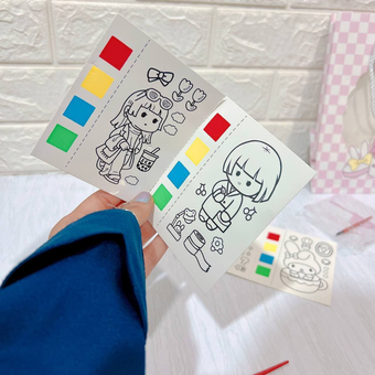 دفترچه رنگ آمیزی آبرنگی