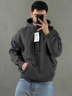 هودی وارداتی LANE SEVEN ملانژ خاکستری