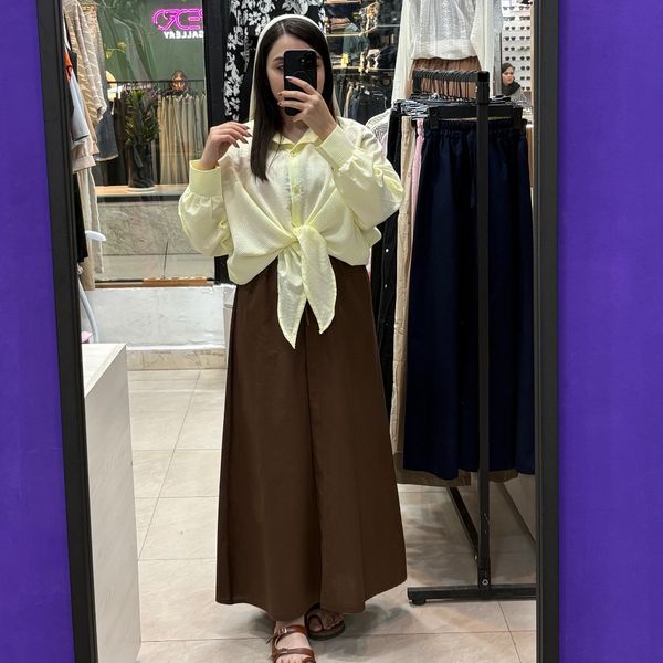 کراپ شومیز گره ای پفکی