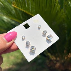 گوشواره تک نگین سواروسکی