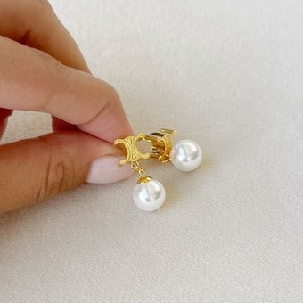 گوشواره سلین مروارید طلایی