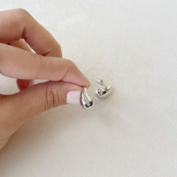 گوشواره بوتگا سایز کوچک سیلور