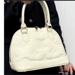 ال وی گلدوزی شده رنگ کرم بزرگ