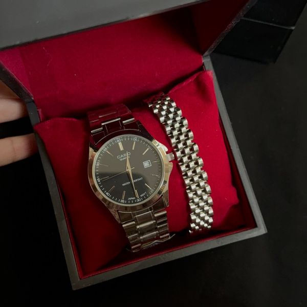 ساعت کاسیو کوارتز و دستبند رولکس مردانه