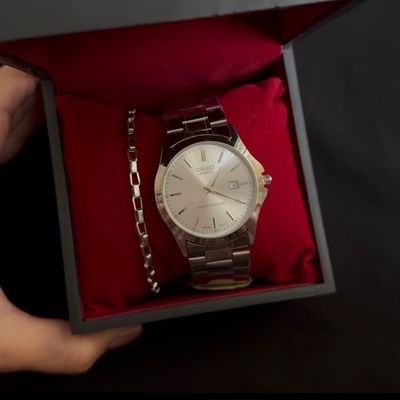 ساعت کاسیو کلاسیک و دستبند آجری